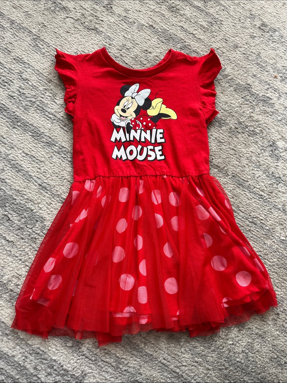 Disney Red Minnie Mouse Polka Dot Tulle Dress